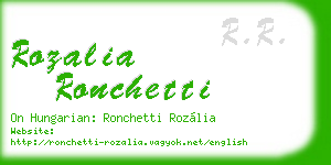 rozalia ronchetti business card